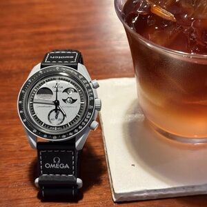 Omega Speedmaster Black and Silver Chronograph